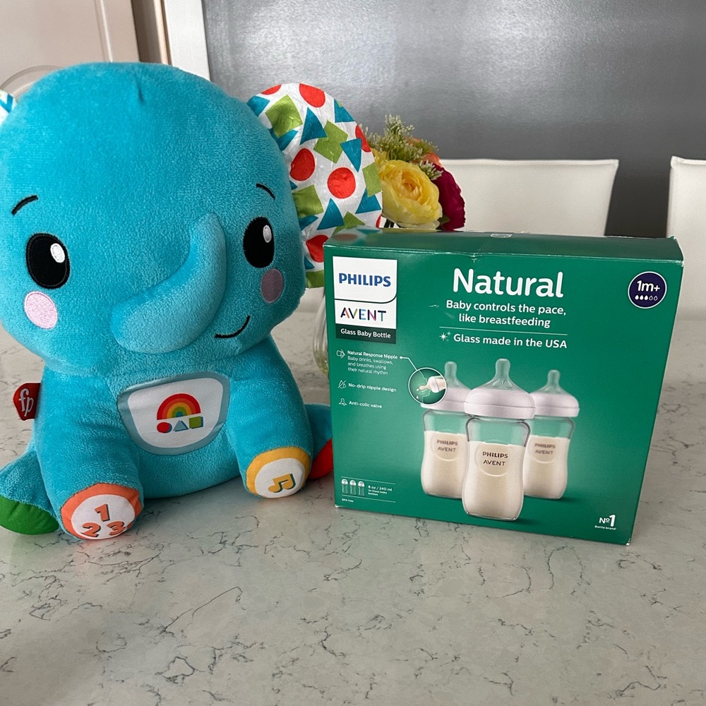 Philips Avent 3pk Glass Natural Baby Bottle with Natural Response